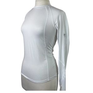 White FILA Womens drifit long sleeve compression shirt